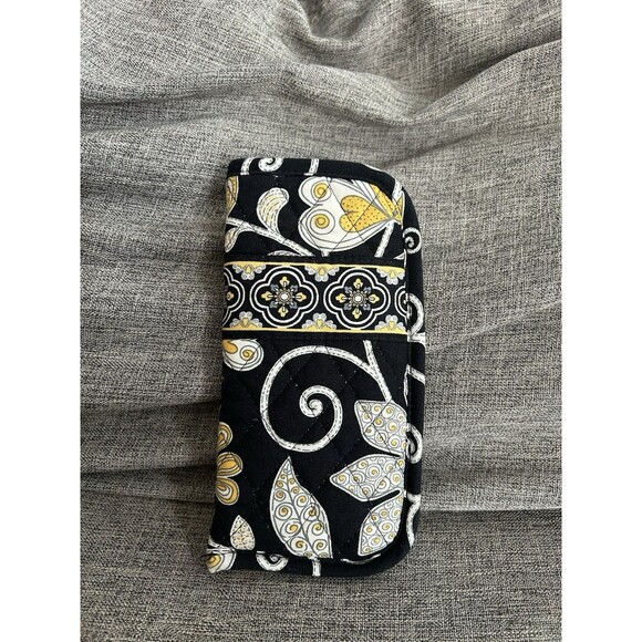Vera Bradley Eyeglass Case In Yellow Bird Quilted Padded - Picture 1 of 3